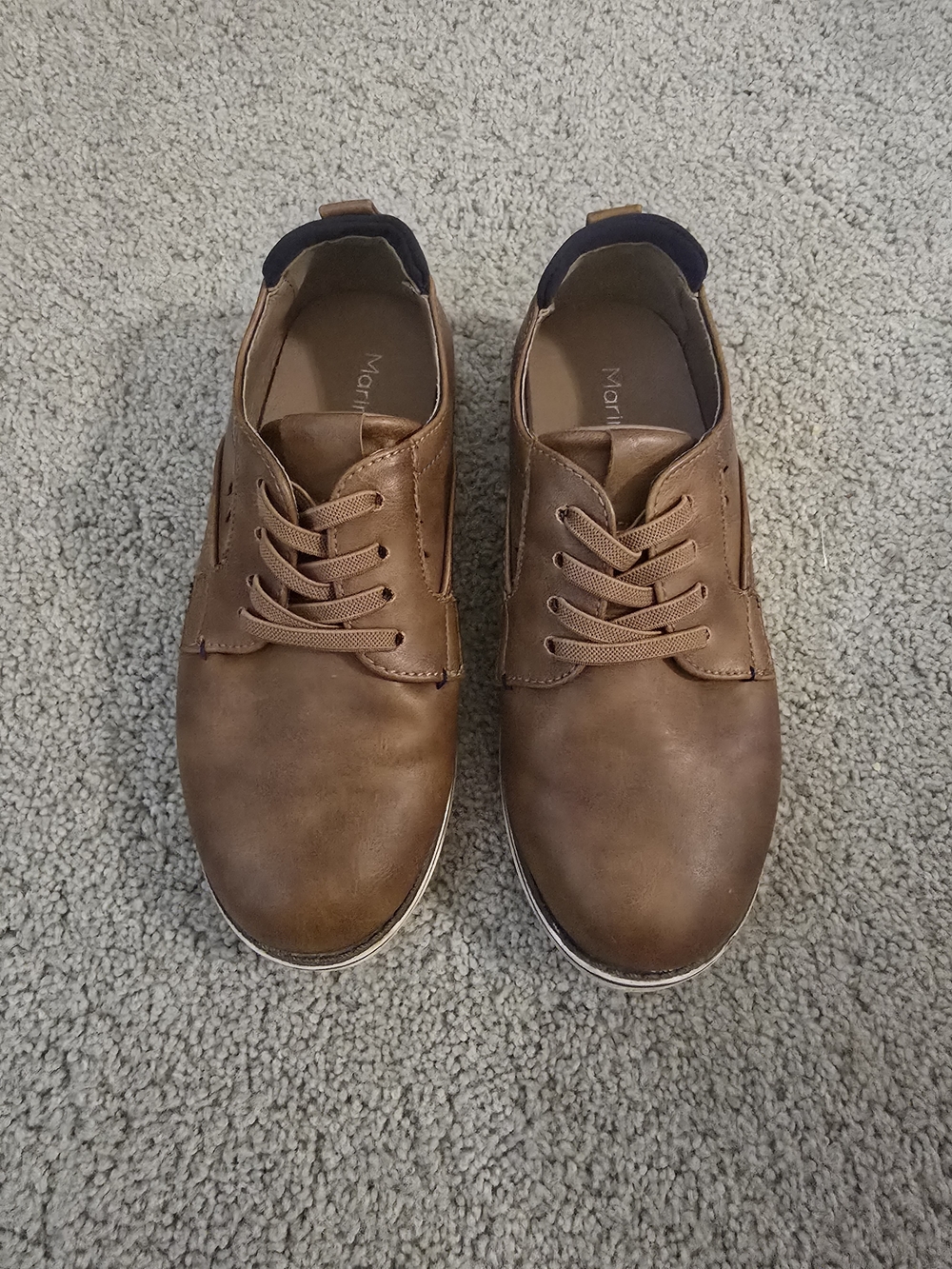 Boys Tan Dress Shoes with Laces